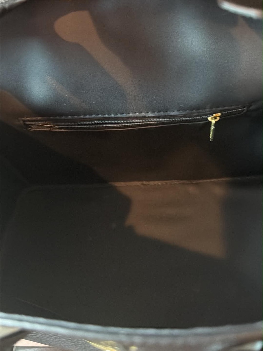 Classic Black Leather Top-Handle Satchel with Gold Hardware - Picture 5 of 9